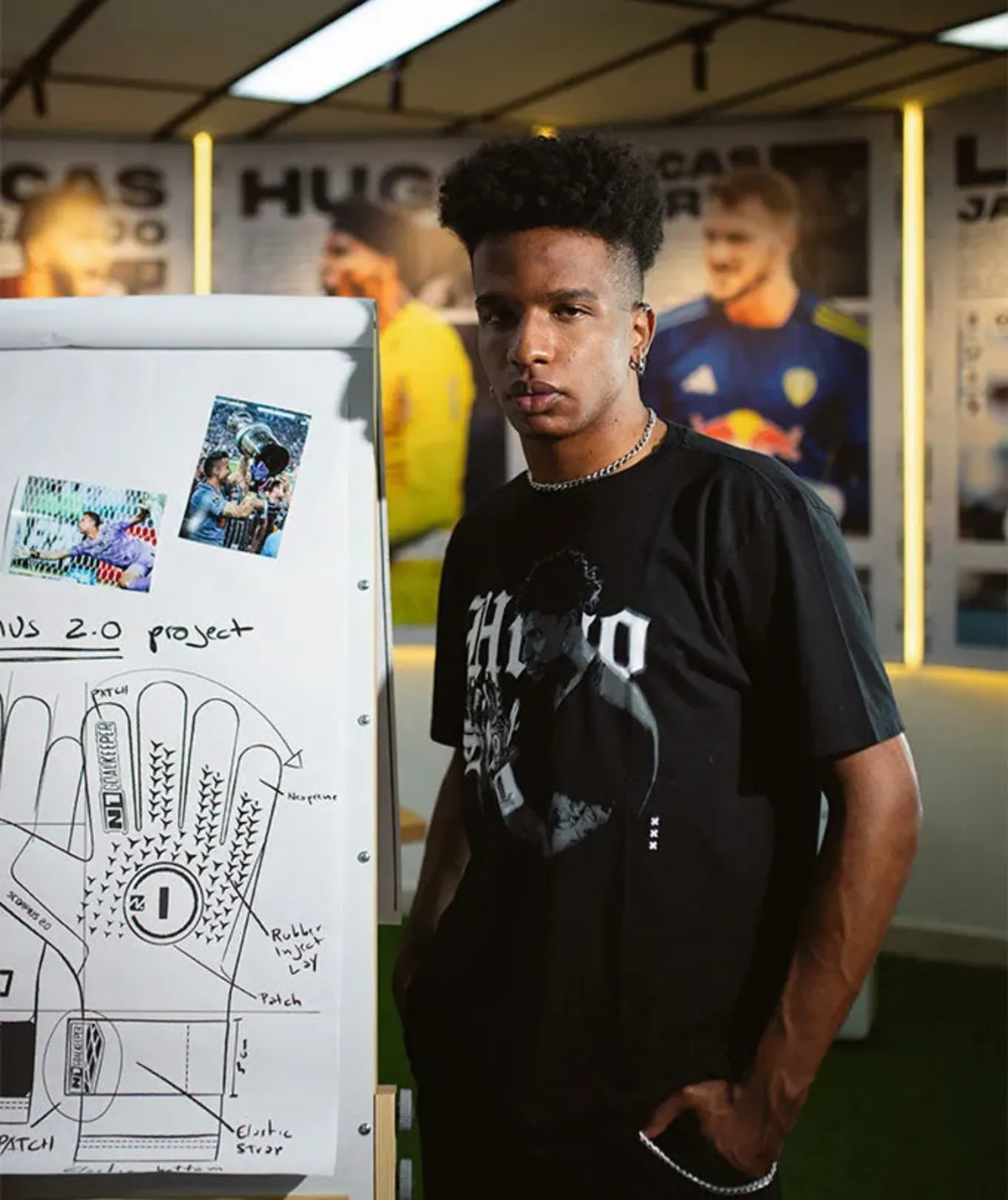 Camiseta N1 Hugo Preta Estonada