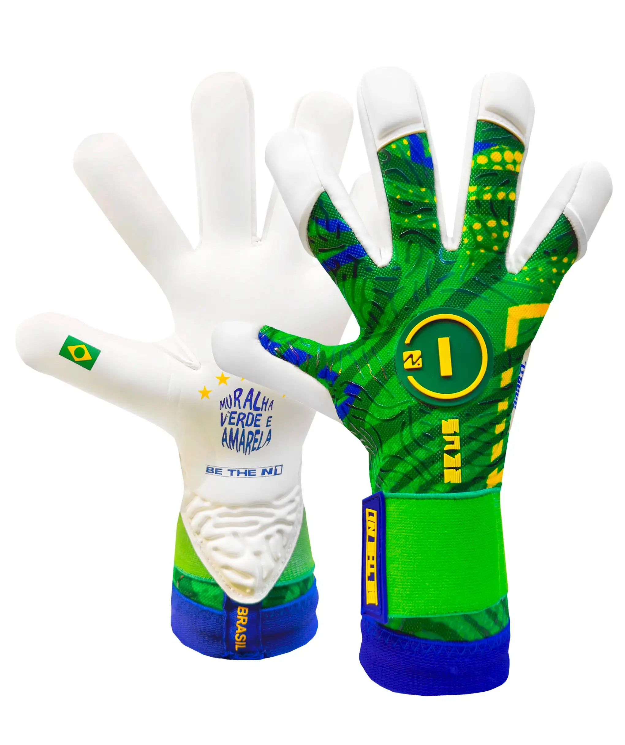 Luva de Goleiro N1 Zeus 2.0 Brasil Verde