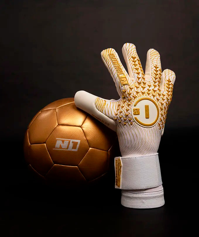 Luva de Goleiro Profissional N1 Scorpius 2.0 Golden White
