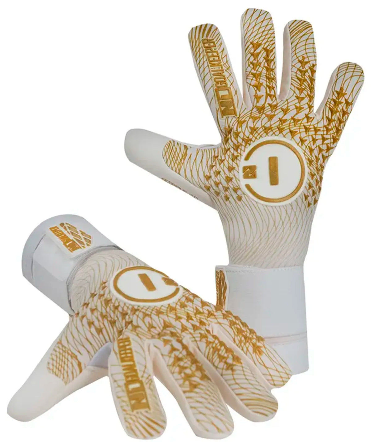 Luva de Goleiro Profissional N1 Scorpius 2.0 Golden White