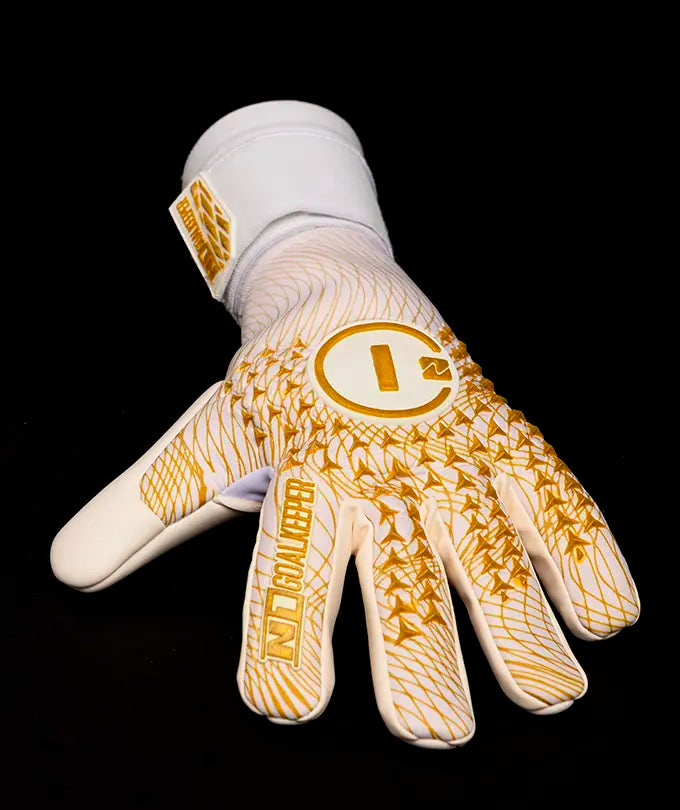 Luva de Goleiro Profissional N1 Scorpius 2.0 Golden White
