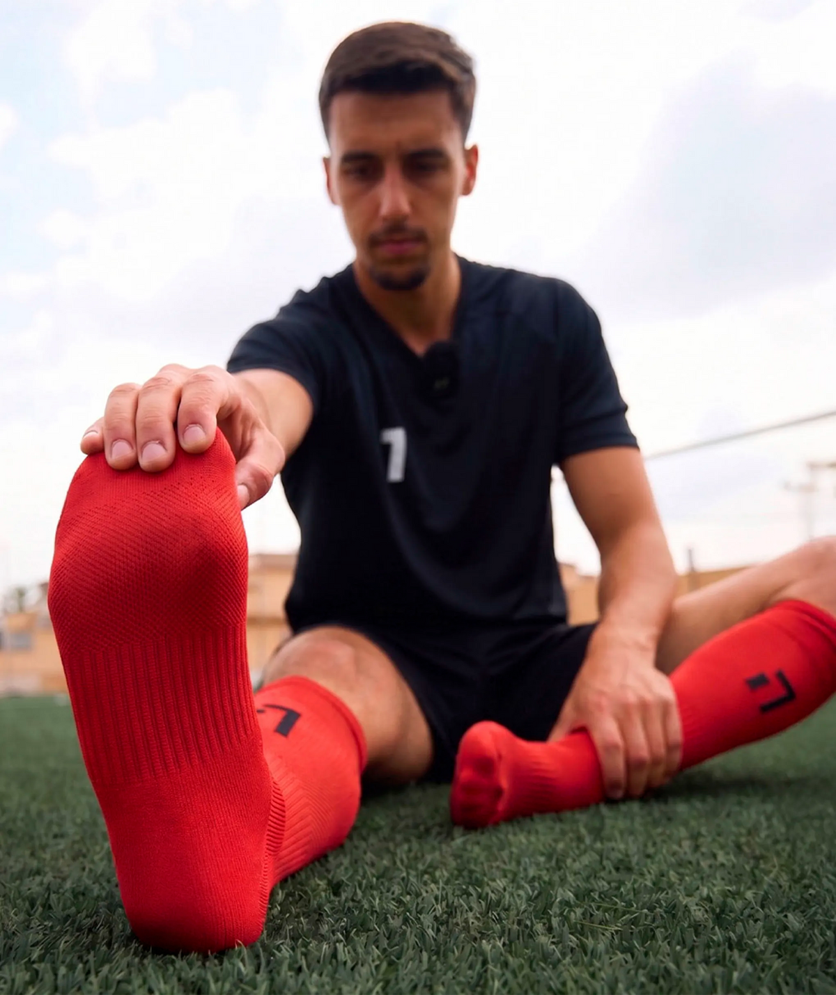 Meião N1 Goalkeeper Profissional Vermelho