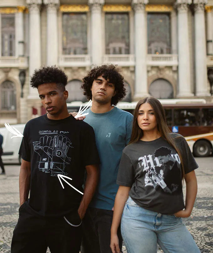 Camiseta N1 Project Preta Estonada