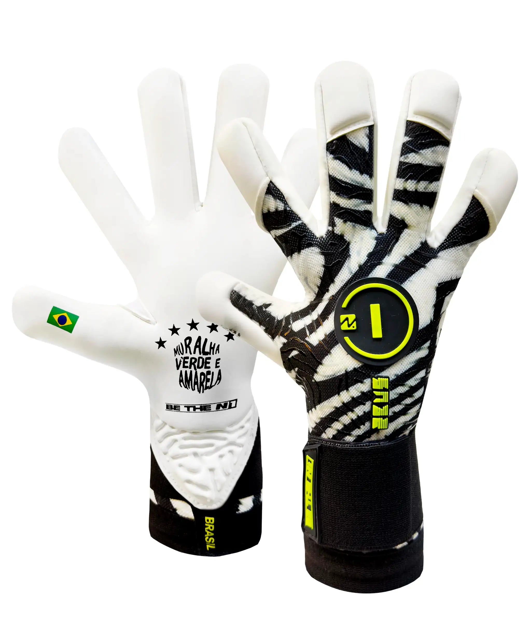 Luva de Goleiro N1 Zeus 2.0 Brasil Branco