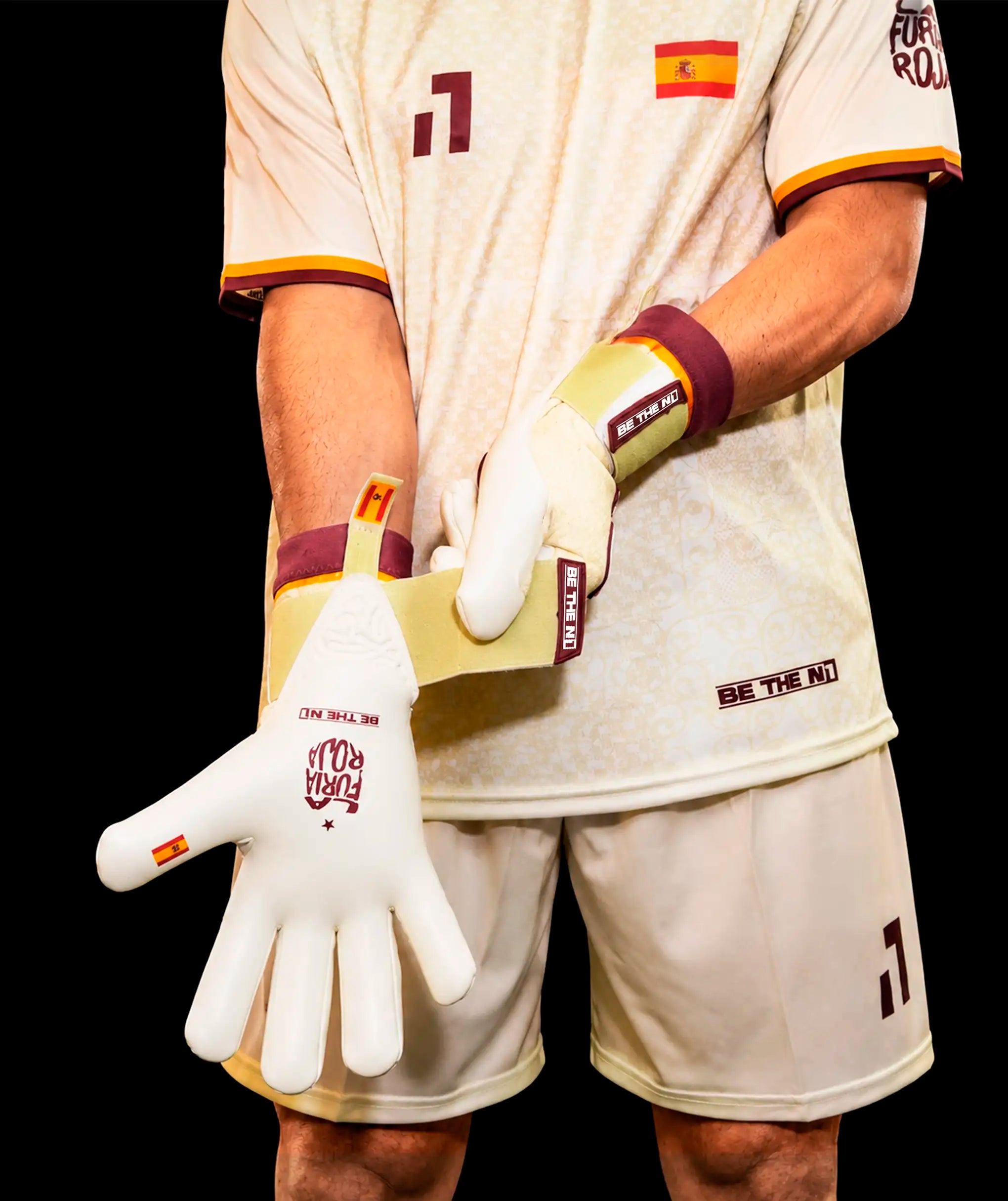 Luva de Goleiro N1 Zeus 2.0 Espanha Branco