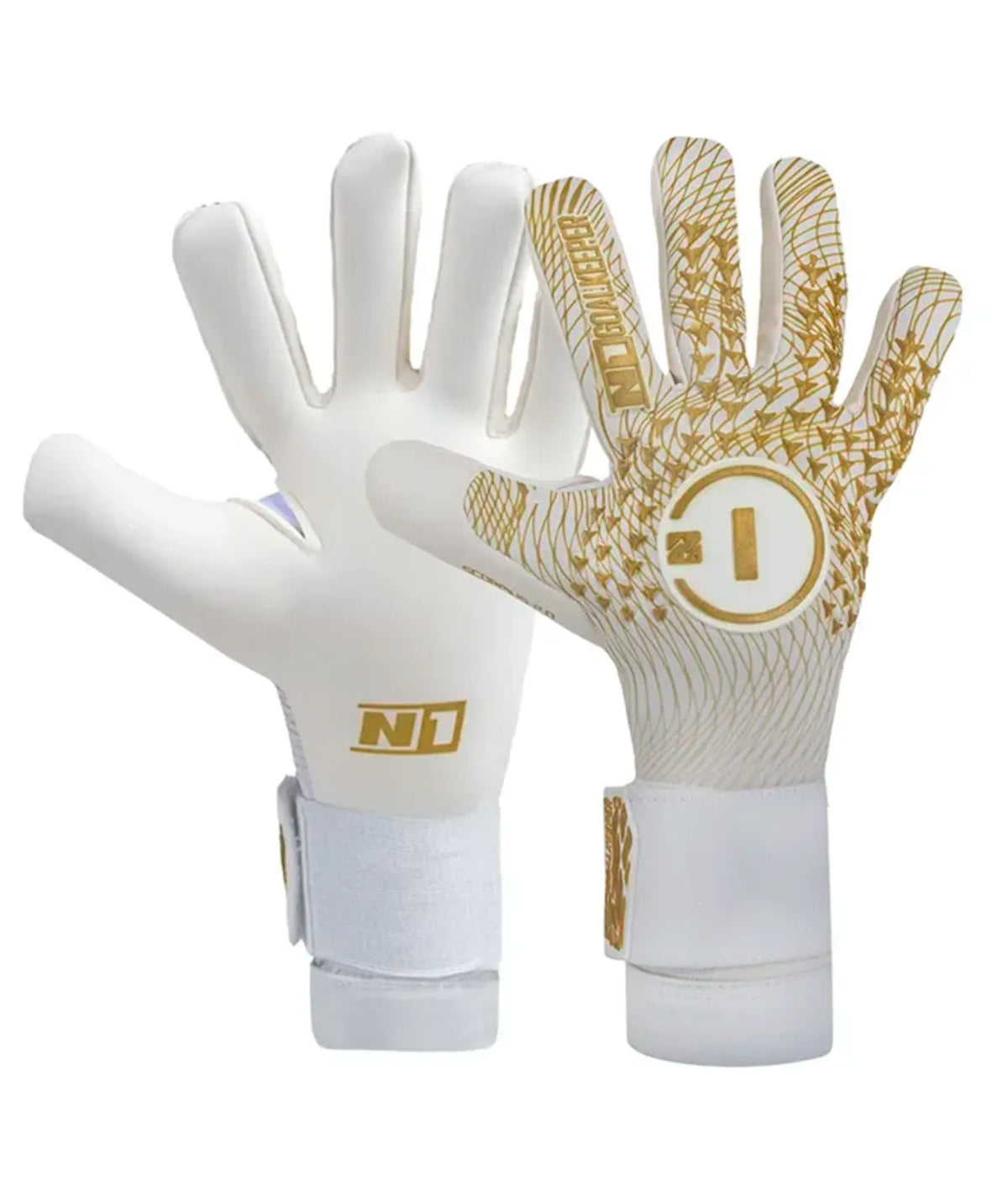 Luva de Goleiro Profissional N1 Scorpius 2.0 Golden White